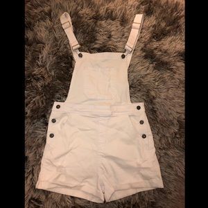 White Short Overalls